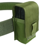 Belt Mounted Double 20 rd. 5.56mm Flapped Magazine Pouch - Fits up to 2" wide belts