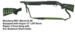 Mossberg 500 / Maverick 88 with Hogue 12" LOP Stock Raptor 2 Point Sling with Buttstock Shell Holder Combo