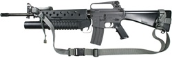 M-16 / AR-15 with Side Mounted Front Sling Swivel - Raider II 2 Point Sling