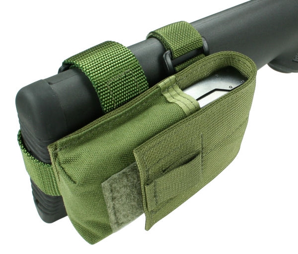 Specter Gear Mini-14 Buttstock Magazine Pouch, Holds (1) 20 round 5.56mm  Magazine, Rear Adapter Provided
