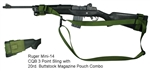 Ruger Mini-14 CQB 3 Point Tactical Sling with 20rd. Buttstock Mag Pouch Combo