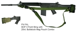 FN FAL SOP 3 Point Sling with 20rd. Buttstock Mag Pouch Combo