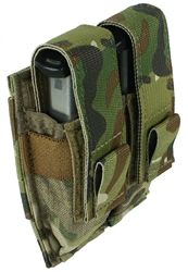 MOLLE Compatible Double Universal Pistol Mag Pouch - Vertical Draw