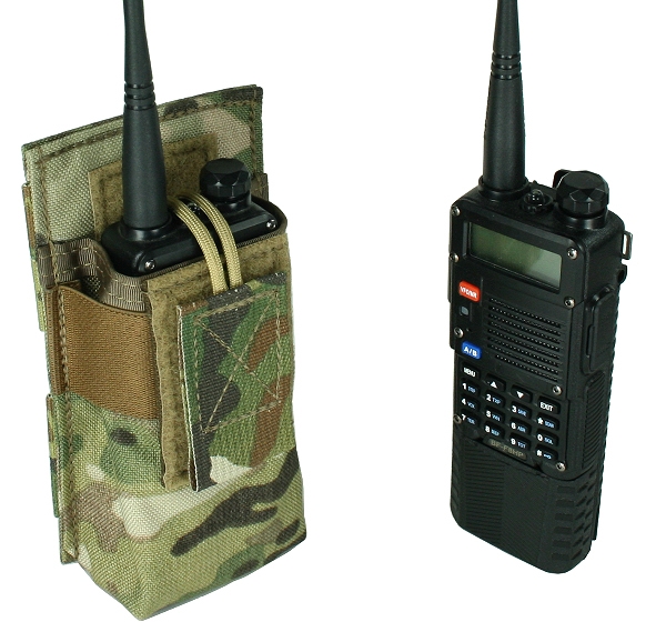 Compatible with Baofeng UV-5R / BF-F8HP with Extended Length Battery Specter Gear MOLLE Radio Pouch Multicam 