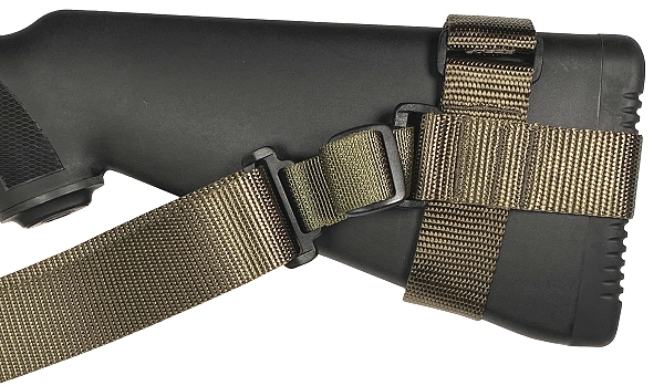 Depring Tactical Buttstock Sling Mount Adapter – Nylon Webbing – Ambidextrous – Rifle/Shotgun