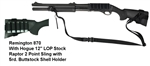 Remington 870 with Hogue 12" LOP Stock Raptor 2 Point Sling with Buttstock Shell Holder Combo